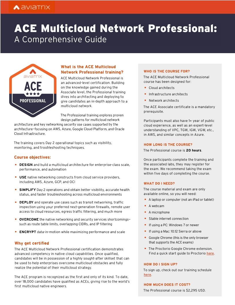 ACE Multicloud Network Professional Comprehensive Guide